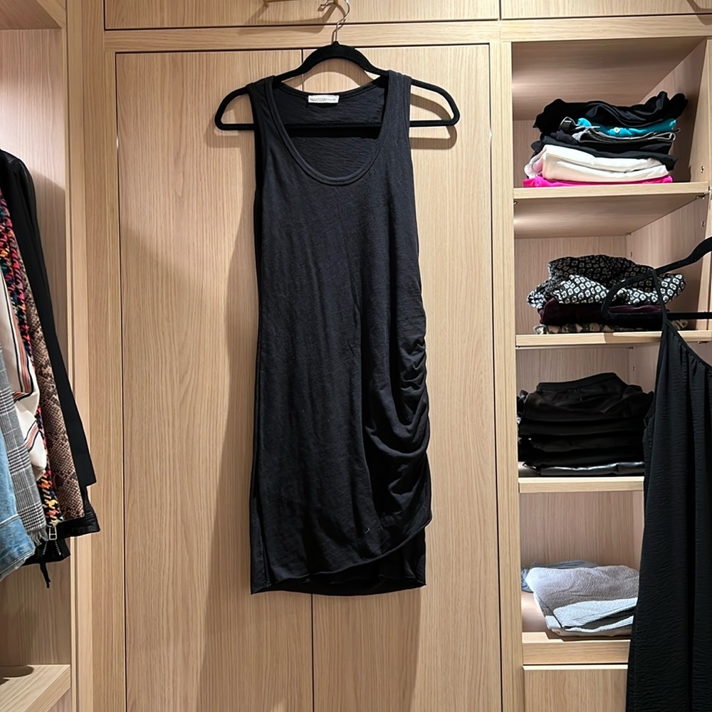 Wadabi + mint black cotton dress